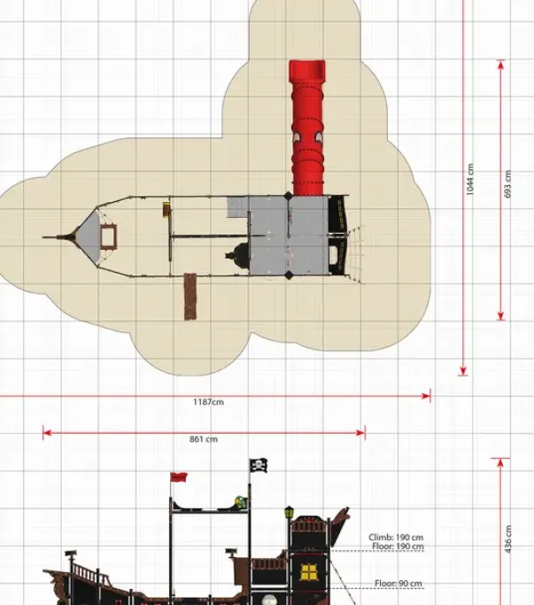 Alexandrina ekstra stort piratskip