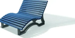 Aveto sun lounger grå/blå