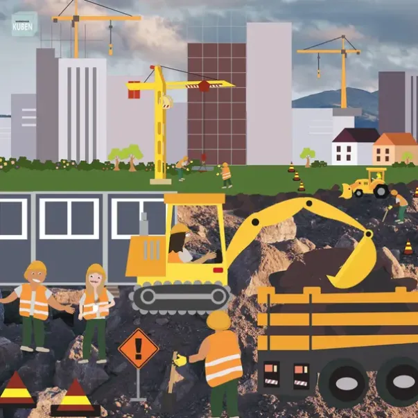 Barnehagekuben banner arbeidsplass