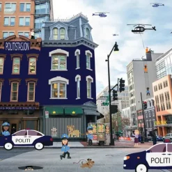 Barnehagekuben banner politi