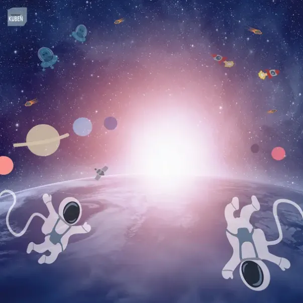 Barnehagekuben banner universet