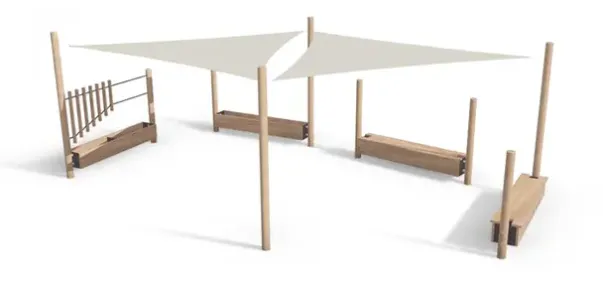 Basic sansehage med solseil