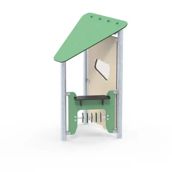 Beca lekehus med vindu og lekepanel