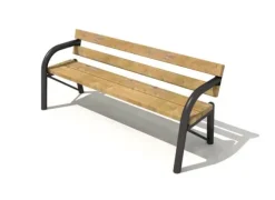 Benk m rygg. Frittstående