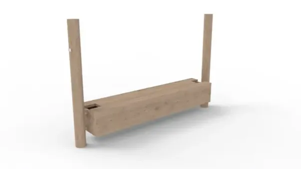 Benk med oppbevaringskasse i robinia