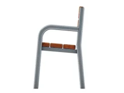 Benk med rygg for nedgraving