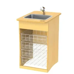 Benk med vask bjørk