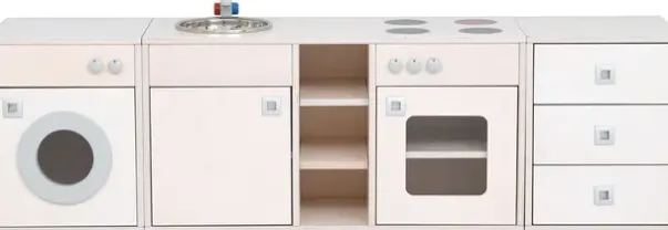 Bianca lekekjøkken sett 4 uten sokkel