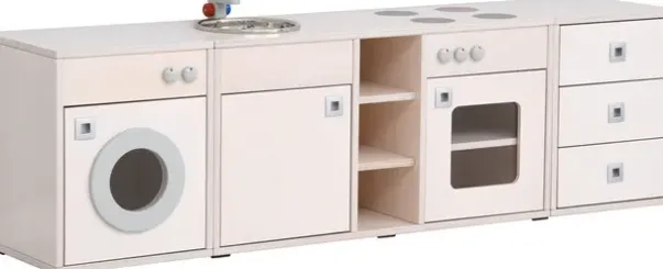 Bianca lekekjøkken sett 4 uten sokkel