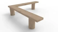 Bålhus hjørnebenkbenk