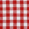 Bomullstoff rutet rød
