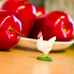 Bondegårdsdyr høne hvit