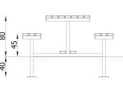 Bord/benk for voksne