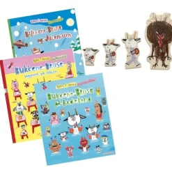 Bukkene Bruse bøker med figurer