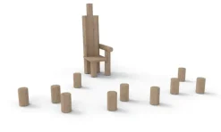 Core robinia eventyrstol med 10 stubber