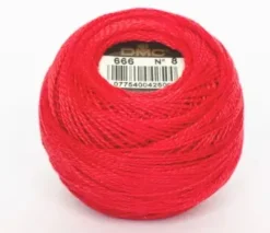 DMC perlegarn rød