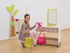 Educasa trillevogn liten hvit