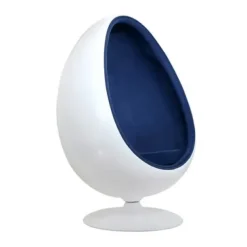 Egget stol blå