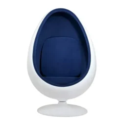 Egget stol blå