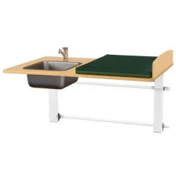 Ella vegghengt stellebord m/vask bjørk