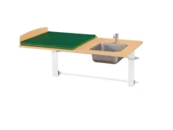 Ella vegghengt stellebord m/vask bjørk