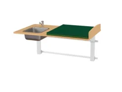 Ella vegghengt stellebord m/vask bjørk