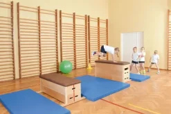 Fallmatte med antiskli blå