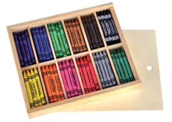 Fargestifter i trekasse