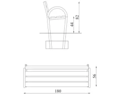 Fastmontert parkbenk B01