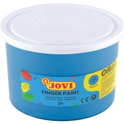 Fingermaling på boks blå