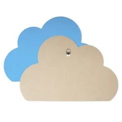 Flanellograftavle sky blå