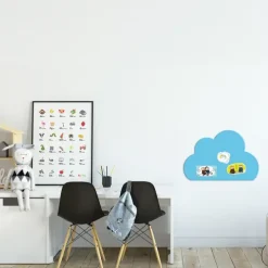 Flanellograftavle sky blå