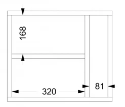 Freja liten hylle og skillevegg hvit