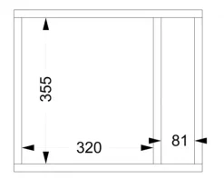 Freja skillevegg hvit