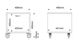 Freja skolereol 1 rom hvit