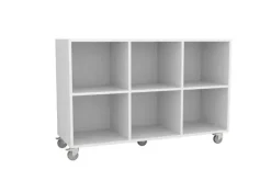 Freja skolereol 6 rom hvit