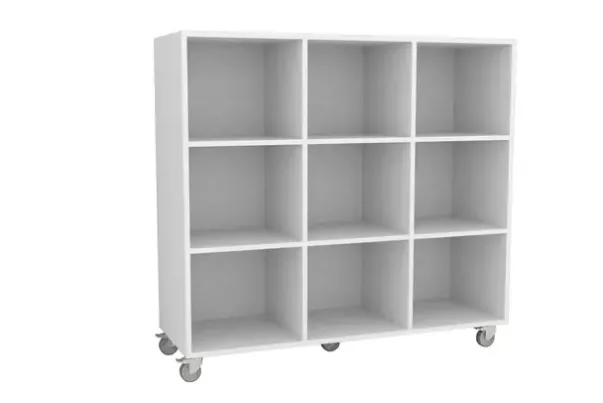 Freja skolereol 9 rom hvit