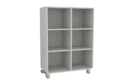 Freja skolereol 6 rom høy hvit