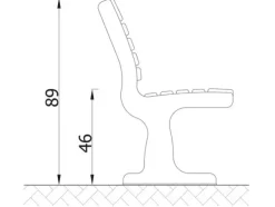 Frittstående parkbenk F02