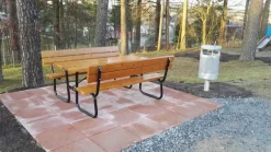 Hansa piknikbord med ryggstøtte