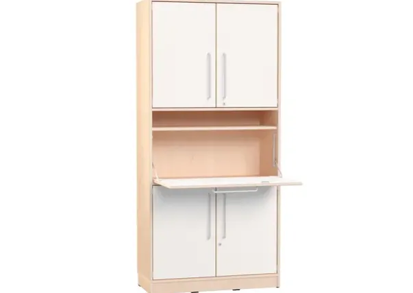 Hedda høyt skap med bord hvit