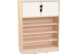 Hedda L hylle med overskap hvit