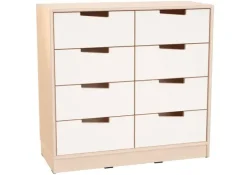 Hedda M reol med 8 kasser hvit