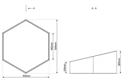 Hexa modul lekekrok m blå madrass