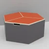 Hexa modul oppbevaringsboks orange
