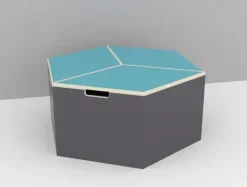 Hexa modul oppbevaringsboks blå