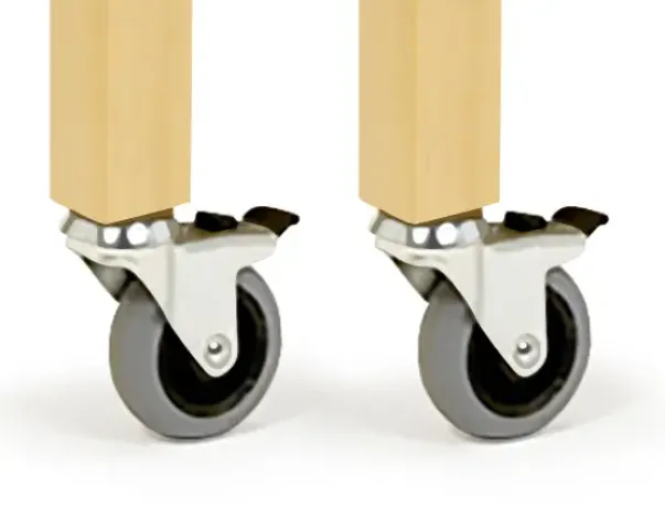 Hjulsett til bordben 2 stk