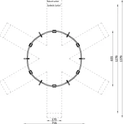Huskestativ for 6 seter