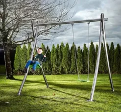 Huskstativ dobbelt i rustfritt stål