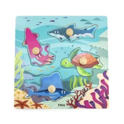 Innpasningspuslespill sjødyr